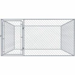 INLIFE Chenil Extérieur Pour Chiens Acier Galvanisé 2x2x1 M