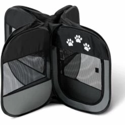 IDMARKET Enclos Pliable Pour Animaux Parc Chien Et Chat 110 X 110 X 64 CM -Niche, chenil, enclos et parc pour chien Soldes 2022 57961304 3