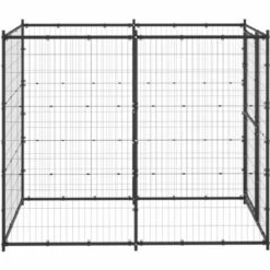 INLIFE Chenil D'extérieur Pour Chiens Acier 110x220x180 Cm -Niche, chenil, enclos et parc pour chien Soldes 2022 58274422 3