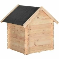 INLIFE Niche Pour Chien 80x80x100 Cm Bois De Pin Massif -Niche, chenil, enclos et parc pour chien Soldes 2022 58274494 4