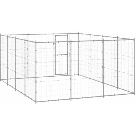 INLIFE Chenil Extérieur Acier Galvanisé 14,52 M² 4 INLIFE Chenil Extérieur Acier Galvanisé 14,52 M² – Image 4