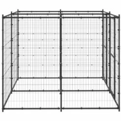 INLIFE Chenil D'extérieur Pour Chiens Acier 4,84 M² -Niche, chenil, enclos et parc pour chien Soldes 2022 58275160 3