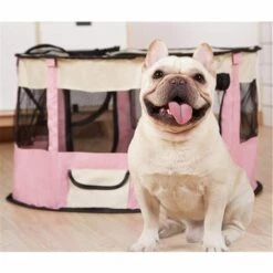 GALOZZOIT Clôture Ronde Intérieure/extérieure Pour Parc Animalier Portable Pliable (Blue-s) -Niche, chenil, enclos et parc pour chien Soldes 2022 58657778 4