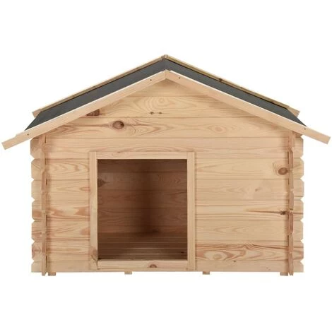 INLIFE Niche Pour Chiens 125x80x100 Cm Bois De Pin Massif 14 Mm - Brun 2 INLIFE Niche Pour Chiens 125x80x100 Cm Bois De Pin Massif 14 Mm - Brun – Image 2