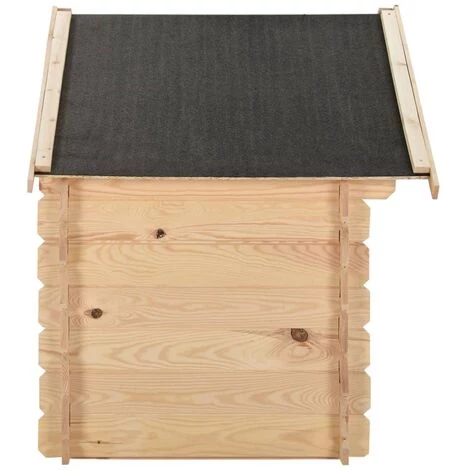 INLIFE Niche Pour Chiens 125x80x100 Cm Bois De Pin Massif 14 Mm - Brun 3 INLIFE Niche Pour Chiens 125x80x100 Cm Bois De Pin Massif 14 Mm - Brun – Image 3