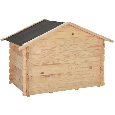 INLIFE Niche Pour Chiens 125x80x100 Cm Bois De Pin Massif 14 Mm - Brun 4 INLIFE Niche Pour Chiens 125x80x100 Cm Bois De Pin Massif 14 Mm - Brun – Image 4