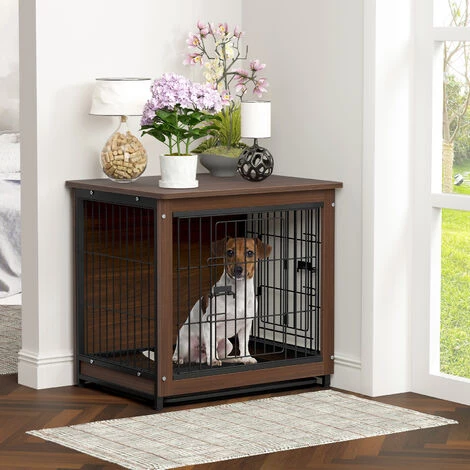 BINGO PAW Cage Pour Chien Intérieur En Bois Cage Chien Meuble 63 X 59 X 51cm 4 BINGO PAW Cage Pour Chien Intérieur En Bois Cage Chien Meuble 63 X 59 X 51cm – Image 4