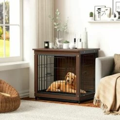 BINGO PAW Cage Pour Chien Intérieur En Bois Cage Chien Meuble 63 X 59 X 51cm 9 BINGO PAW Cage Pour Chien Intérieur En Bois Cage Chien Meuble 63 X 59 X 51cm -Niche, chenil, enclos et parc pour chien Soldes 2022 58753167 5