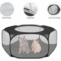 HEGUYEY Parc à Animaux Pliable Parc à Chiots, Parc Enclos Pour Chien Interieur Extérieur Tente Pour Animaux De Compagnie, Imperméable Et Respirant, Pour Chats Lapins Hamsters Chinchillas Hérisson -Niche, chenil, enclos et parc pour chien Soldes 2022 59447832 4