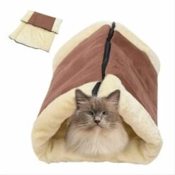 CATHERINE Lit De Chien Fournitures For Chat Chat Couverture De Couchage Chat Tunnel Sac De Couchage Chat Chenil Litière For Chat Nid D'animal Sac De Couchage À Double Usage Jouet For Chat
