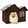 CATHERINE Panier Niche Pour Chien Chat: Maison Cabane Interieur Avec Coussin Chats - Lit Tissu Tipi Pour Petit Chiens & Lapin Intérieur - Doux Confortable Petite Abri Paniers Grotte Fermé Avec Coussins | Repéré