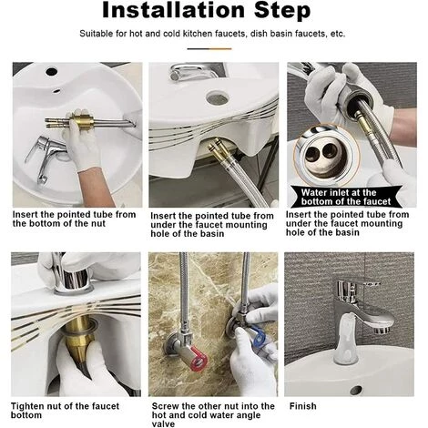 CATHERINE 2pcs Tuyau De Raccordement Flexible,Flexible Robinet,Tuyaux De Raccordement Flexibles,60cm 4 CATHERINE 2pcs Tuyau De Raccordement Flexible,Flexible Robinet,Tuyaux De Raccordement Flexibles,60cm – Image 4