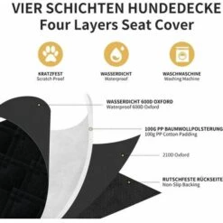 IRISFR Protection Coffre Voiture Chien Avec 3 Poches - Résistant à La Déchirure Et Imperméable Pour Chien Avec Protection Latérale Pour Protéger Contre La Saleté, Les Rayures Et Les Poils De Chien,Lilaris -Niche, chenil, enclos et parc pour chien Soldes 2022 59736324 3