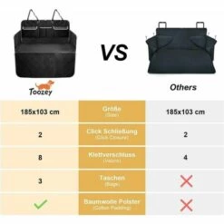 IRISFR Protection Coffre Voiture Chien Avec 3 Poches - Résistant à La Déchirure Et Imperméable Pour Chien Avec Protection Latérale Pour Protéger Contre La Saleté, Les Rayures Et Les Poils De Chien,Lilaris -Niche, chenil, enclos et parc pour chien Soldes 2022 59736324 5