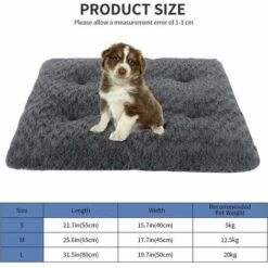 IRISFR Lit Pour Chien Coussin De Couchage En Peluche Court Coussin Pour Animaux De Compagnie En Velours Rose Avec Fond Antidérapant (M, Dark Grey),Lilaris -Niche, chenil, enclos et parc pour chien Soldes 2022 59804114 5