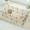 IRISFR Enclos Pour Lapin Intérieur, Parc Pour Chiens Animal De Compagnie En Métal Enclos En Treillis Avec Porte DIY Réglable, Pour Extérieur Chaton Hamster Cobayes 11 Panneaux,Lilaris