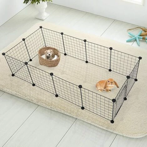 IRISFR Enclos Pour Lapin Intérieur, Parc Pour Chiens Animal De Compagnie En Métal Enclos En Treillis Avec Porte DIY Réglable, Pour Extérieur Chaton Hamster Cobayes 11 Panneaux,Lilaris 1 IRISFR Enclos Pour Lapin Intérieur, Parc Pour Chiens Animal De Compagnie En Métal Enclos En Treillis Avec Porte DIY Réglable, Pour Extérieur Chaton Hamster Cobayes 11 Panneaux,Lilaris