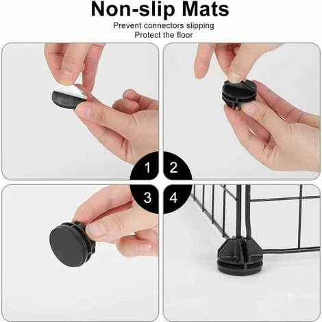 IRISFR Enclos Pour Lapin Intérieur, Parc Pour Chiens Animal De Compagnie En Métal Enclos En Treillis Avec Porte DIY Réglable, Pour Extérieur Chaton Hamster Cobayes 11 Panneaux,Lilaris 3 IRISFR Enclos Pour Lapin Intérieur, Parc Pour Chiens Animal De Compagnie En Métal Enclos En Treillis Avec Porte DIY Réglable, Pour Extérieur Chaton Hamster Cobayes 11 Panneaux,Lilaris – Image 3