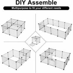 IRISFR Enclos Pour Lapin Intérieur, Parc Pour Chiens Animal De Compagnie En Métal Enclos En Treillis Avec Porte DIY Réglable, Pour Extérieur Chaton Hamster Cobayes 11 Panneaux,Lilaris 8 IRISFR Enclos Pour Lapin Intérieur, Parc Pour Chiens Animal De Compagnie En Métal Enclos En Treillis Avec Porte DIY Réglable, Pour Extérieur Chaton Hamster Cobayes 11 Panneaux,Lilaris -Niche, chenil, enclos et parc pour chien Soldes 2022 59804324 4
