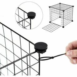 IRISFR Enclos Pour Lapin Intérieur, Parc Pour Chiens Animal De Compagnie En Métal Enclos En Treillis Avec Porte DIY Réglable, Pour Extérieur Chaton Hamster Cobayes 11 Panneaux,Lilaris 9 IRISFR Enclos Pour Lapin Intérieur, Parc Pour Chiens Animal De Compagnie En Métal Enclos En Treillis Avec Porte DIY Réglable, Pour Extérieur Chaton Hamster Cobayes 11 Panneaux,Lilaris -Niche, chenil, enclos et parc pour chien Soldes 2022 59804324 5
