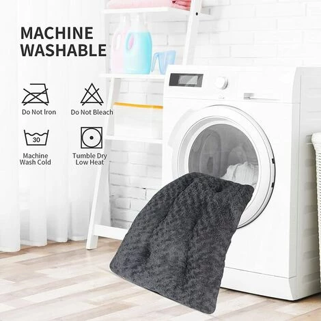 IRISFR Lit Pour Chien Coussin De Couchage En Peluche Court Coussin Pour Animaux De Compagnie En Velours Rose Avec Fond Antidérapant (L, Dark Grey),Lilaris 2 IRISFR Lit Pour Chien Coussin De Couchage En Peluche Court Coussin Pour Animaux De Compagnie En Velours Rose Avec Fond Antidérapant (L, Dark Grey),Lilaris – Image 2