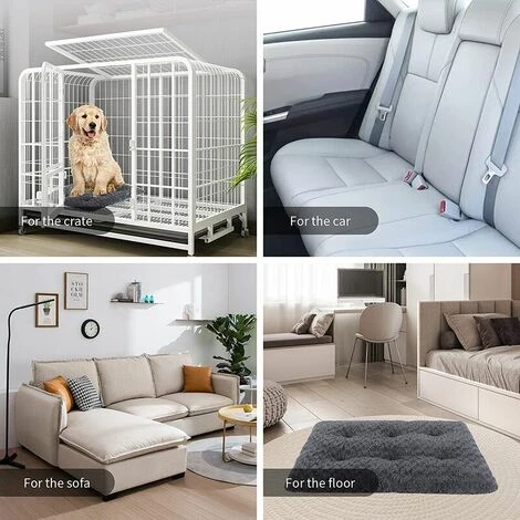 IRISFR Lit Pour Chien Coussin De Couchage En Peluche Court Coussin Pour Animaux De Compagnie En Velours Rose Avec Fond Antidérapant (L, Dark Grey),Lilaris 4 IRISFR Lit Pour Chien Coussin De Couchage En Peluche Court Coussin Pour Animaux De Compagnie En Velours Rose Avec Fond Antidérapant (L, Dark Grey),Lilaris – Image 4