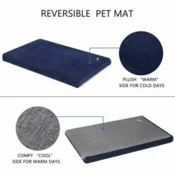 IRISFR Coussin Pour Chien Mignon , Coussin Pour Animaux De Compagnie Double Face Détachable, Facile à Nettoyer, Peut être Nettoyé, Taille 61X91 Cm, Bleu,Lilaris -Niche, chenil, enclos et parc pour chien Soldes 2022 59805331 3