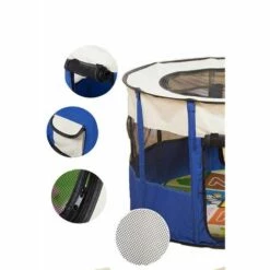 IRISFR Cl?ture Ronde Intérieure/extérieure Pour Parc Animalier Portable Pliable (Blue-s)73 X 73 X 43cm,Lilaris 7 IRISFR Cl?ture Ronde Intérieure/extérieure Pour Parc Animalier Portable Pliable (Blue-s)73 X 73 X 43cm,Lilaris -Niche, chenil, enclos et parc pour chien Soldes 2022 59805618 3