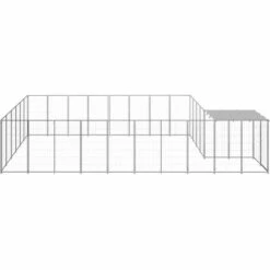 INLIFE Chenil Argenté 15,73 M² Acier -Niche, chenil, enclos et parc pour chien Soldes 2022 59848711 3
