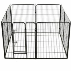 HELLOSHOP26 Parc Pour Chiens Chiots Animaux 8 Panneaux Acier 80 X 100 Cm Noir - Noir 9 HELLOSHOP26 Parc Pour Chiens Chiots Animaux 8 Panneaux Acier 80 X 100 Cm Noir - Noir -Niche, chenil, enclos et parc pour chien Soldes 2022 59935919 5