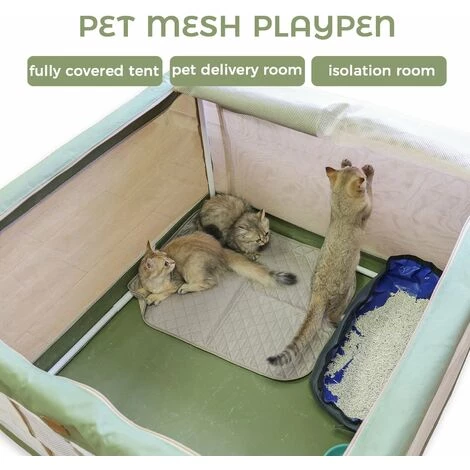 LIFCAUSAL Chenil De Tente De Maille Pliable De Parc Pour Animaux De Compagnie Avec Sac De Transport Pour Chatons Chats Chiots Chiens 4 LIFCAUSAL Chenil De Tente De Maille Pliable De Parc Pour Animaux De Compagnie Avec Sac De Transport Pour Chatons Chats Chiots Chiens – Image 4