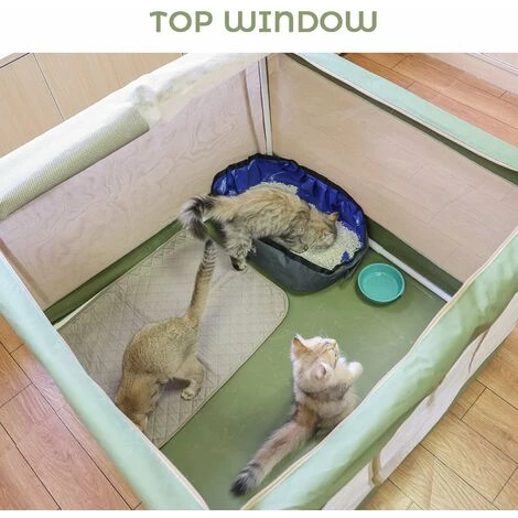 LIFCAUSAL Chenil De Tente De Maille Pliable De Parc Pour Animaux De Compagnie Avec Sac De Transport Pour Chatons Chats Chiots Chiens 5 LIFCAUSAL Chenil De Tente De Maille Pliable De Parc Pour Animaux De Compagnie Avec Sac De Transport Pour Chatons Chats Chiots Chiens – Image 5