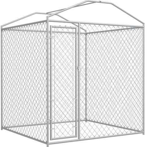 NOVA Chenil Extérieur Avec Toit En Acier Galvanisé Et PE Avec Divers Toit Taille : 193 X 193 X 225 Cm 4 NOVA Chenil Extérieur Avec Toit En Acier Galvanisé Et PE Avec Divers Toit Taille : 193 X 193 X 225 Cm – Image 4