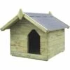 NOVA Toit D'ouverture De Chenil De Chien Extérieur En Pine En Bois En Bois Maison