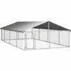 GROSMONDE 600 X 300 X 150 Cm Chenil Extérieur Avec Toit Pour Chiens Cage Pour Chiots