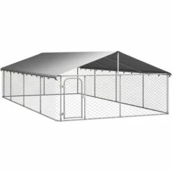 GROSMONDE 600 X 300 X 150 Cm Chenil Extérieur Avec Toit Pour Chiens Cage Pour Chiots