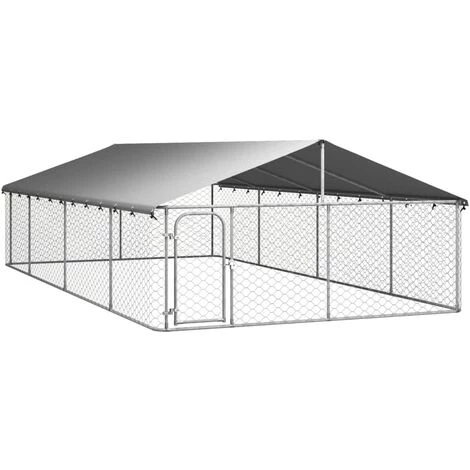 GROSMONDE 600 X 300 X 150 Cm Chenil Extérieur Avec Toit Pour Chiens Cage Pour Chiots 1 GROSMONDE 600 X 300 X 150 Cm Chenil Extérieur Avec Toit Pour Chiens Cage Pour Chiots