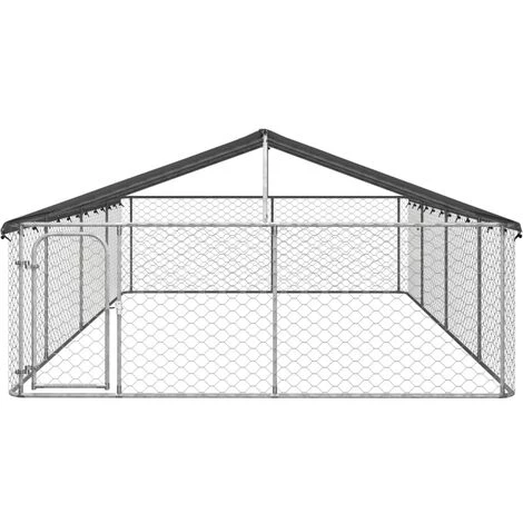 GROSMONDE 600 X 300 X 150 Cm Chenil Extérieur Avec Toit Pour Chiens Cage Pour Chiots 4 GROSMONDE 600 X 300 X 150 Cm Chenil Extérieur Avec Toit Pour Chiens Cage Pour Chiots – Image 4