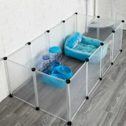 LIFCAUSAL Parc Pour Animaux De Compagnie Stylo D'exercice Pour Chien Grande Clôture Portable Pour Chien Avec Porte 12 Panneau Pour Petits Chiens Chats Animaux De Compagnie Adaptés à Un Poids Inférieur à 10 Kg