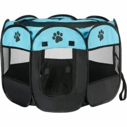 PREMIER Parc Pour Animaux De Compagnie, Parc Pour Chiens, Parc Pour Chats, Parc Portable Pour Animaux De Compagnie, Tente Pour Animaux De Compagnie, Tissu Doux Portable Pliable, Tente De Jeu Octogonale En Tissu Pour Chiots, Chats, Chiens, Lapins Ou Petits Animaux