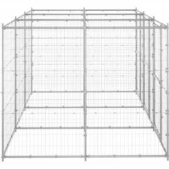 INLIFE Chenil Extérieur Acier Galvanisé 7,26 M² -Niche, chenil, enclos et parc pour chien Soldes 2022 60599339 3