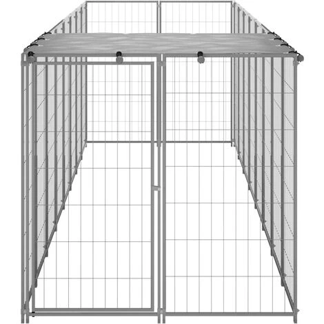 INLIFE Chenil Argenté 4,84 M² Acier 3 INLIFE Chenil Argenté 4,84 M² Acier – Image 3