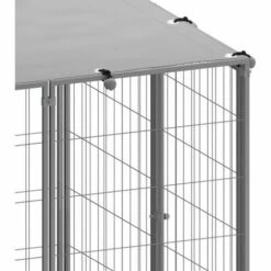INLIFE Chenil Argenté 6,05 M² Acier -Niche, chenil, enclos et parc pour chien Soldes 2022 60599697 5
