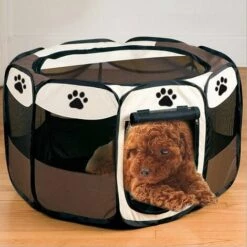 LIFCAUSAL Parc Pour Animaux De Compagnie étanche Pliable Portable Pour Animaux De Compagnie En Plein Air Oxford Air Mesh Parc Et Stylo D'exercice Tente Maison Aire De Jeux Pour Chiens Et Chats De Petite Taille -Niche, chenil, enclos et parc pour chien Soldes 2022 60604038 4