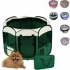WYCTIN Hofuton Parc à Chiots Chien Grand Pliable - Diverses Couleurs Au Choix (Vert)
