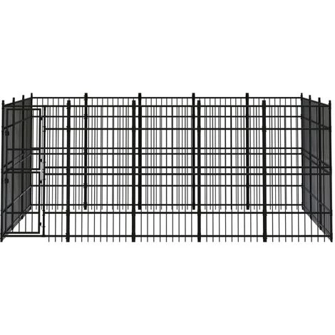 FIMEI Chenil D'extérieur Pour Chiens Acier 13,82 M² 2 FIMEI Chenil D'extérieur Pour Chiens Acier 13,82 M² – Image 2