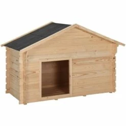 FIMEI Niche Pour Chiens 150x80x100 Cm Bois De Pin Massif 14 Mm