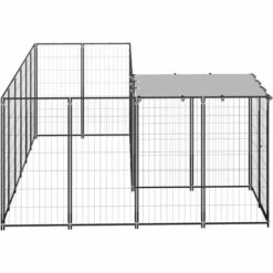 FIMEI Chenil Noir 4,84 M² Acier -Niche, chenil, enclos et parc pour chien Soldes 2022 60971306 3