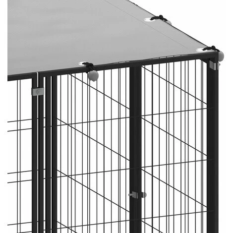 FIMEI Chenil Noir 7,26 M² Acier 5 FIMEI Chenil Noir 7,26 M² Acier – Image 5