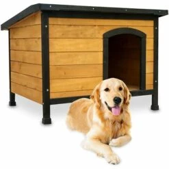 BB LOISIR Niche Chien Bois Pin Haute Qualité Avec Toit Pliant Carlo 226 XL 116 X 79x 82 Cm